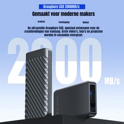 QORA® SSD Externe Harde QORAijven - SSD Externe Harde QORAijf - Zwart - ‎8cm x 3cm x 2cm — thumbnail 5