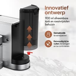 Dailygoods- Espressomachine 20 Bar - Koffiemachine met Automatische Melkopschuimer - Cappuccino/Latte Macchiato - RVS - Thuis Barista - Eenvoudig schoon te maken - Koffiezetapparaat — thumbnail 3