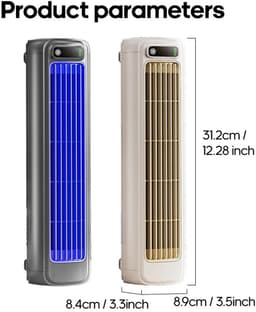 Velmio Draagbare Airco - Persoonlijke Koeler - Luchtverkoeler - Ventilator - Thuis en Kantoor - Stille Werking - 3 Standen - Compact Formaat — thumbnail 5