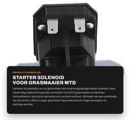 Startrelais Aluminium - Starter Solenoid - 12V - Geschikt voor MTD - Vervangt OEM 725 04439B - Duurzaam en betrouwbaar - Startsolenoïde — thumbnail 1