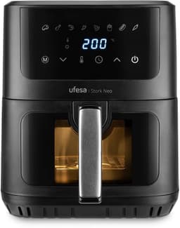 UFESA Stork Neo Airfryer – XXL 6,5 Liter – Met Kijkvenster – 1600W – Zwart — thumbnail 1