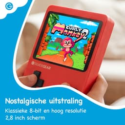 Silvergear® Retro Game Console met 240 Arcade Games - Handheld Spelcomputer voor Kinderen - 8BT Kleurenscherm - Geen Wifi of Downloads Nodig - Reisspelcomputer voor Auto en Vakantie - Instelbaar Volume - Rood - Cadeau voor 6, 7, 8, 9, 10+ Jaar — thumbnail 5