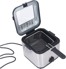 Elektrische Friteuse - Frituurpan - Gezinsmaaltijden Bereiden - Snelle Gelijkmatige Garing - 25 L - Zilver — thumbnail 4