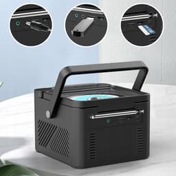 All-in-1 Speler - Retro CD Speler - Cassettespeler - Bluetooth Luidspreker - FM - USB & SD & AUX - 5000mAh - Opnemen - Afstandsbediening - Voor Slaapkamer Woonkamer en Kantoor - Cadeau — thumbnail 3