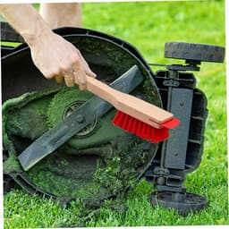 Grasmaaier reiniger - Schrobborstel met schraper - Tuinonderhoud - 2-in-1 functie - 32 cm lengte - Meerkleurig — thumbnail 2