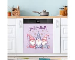 Magnetische Vaatwasserhoes - Keuken Sticker - Keuken Decoratie - Brede Compatibiliteit - 58 x 66 cm - Kabouters