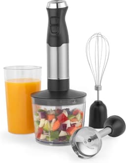 Keuken Blender Set - Mixer Hakker - Voedsel Bereiden - Variabele Snelheid - 500ml Kom - Zwart — thumbnail 1