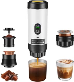 Joorly Draagbare Espressomachine - Mini Koffiezetaparaat - 3-in-1 brouwcompatibiliteit - Slim display - Dolce Gusto capsules - Wit — thumbnail 1