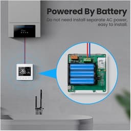 Slimme Thermostaat - Temperatuurregelaar Boiler - Verwarming Beheren - Wifi ZigBee Connectiviteit - Laag Stroomverbruik - Wit — thumbnail 4