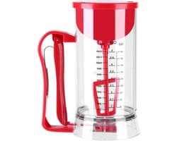 Beslag Separator - Beslag Mixer - Bakken Maken - Automatisch Mengen - 1200 ml - Transparant Rood