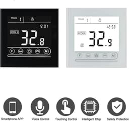 Slimme Thermostaat - Temperatuurregelaar - Verwarming Regelen - Wifi Bediening - 86x86mm - Wit — thumbnail 3