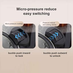 Cooker Pressure Pan, Fish Pan for Seafood, Stainless Steel Fast Multifunctional Kitchen Pan for Bean and Meat Dishes — thumbnail 3