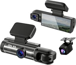 Dashcam Auto - Autocamera Rijcamera - Veiliger Rijden - Drie Kanalen Opname - Inclusief 64GB - Zwart — thumbnail 1
