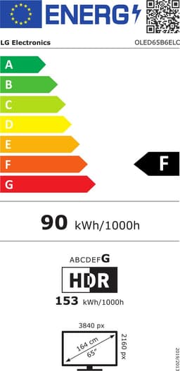 LG B6E OLED65B6ELC - 65 inch - 4K OLED - 2026 - Smart TV — thumbnail 2