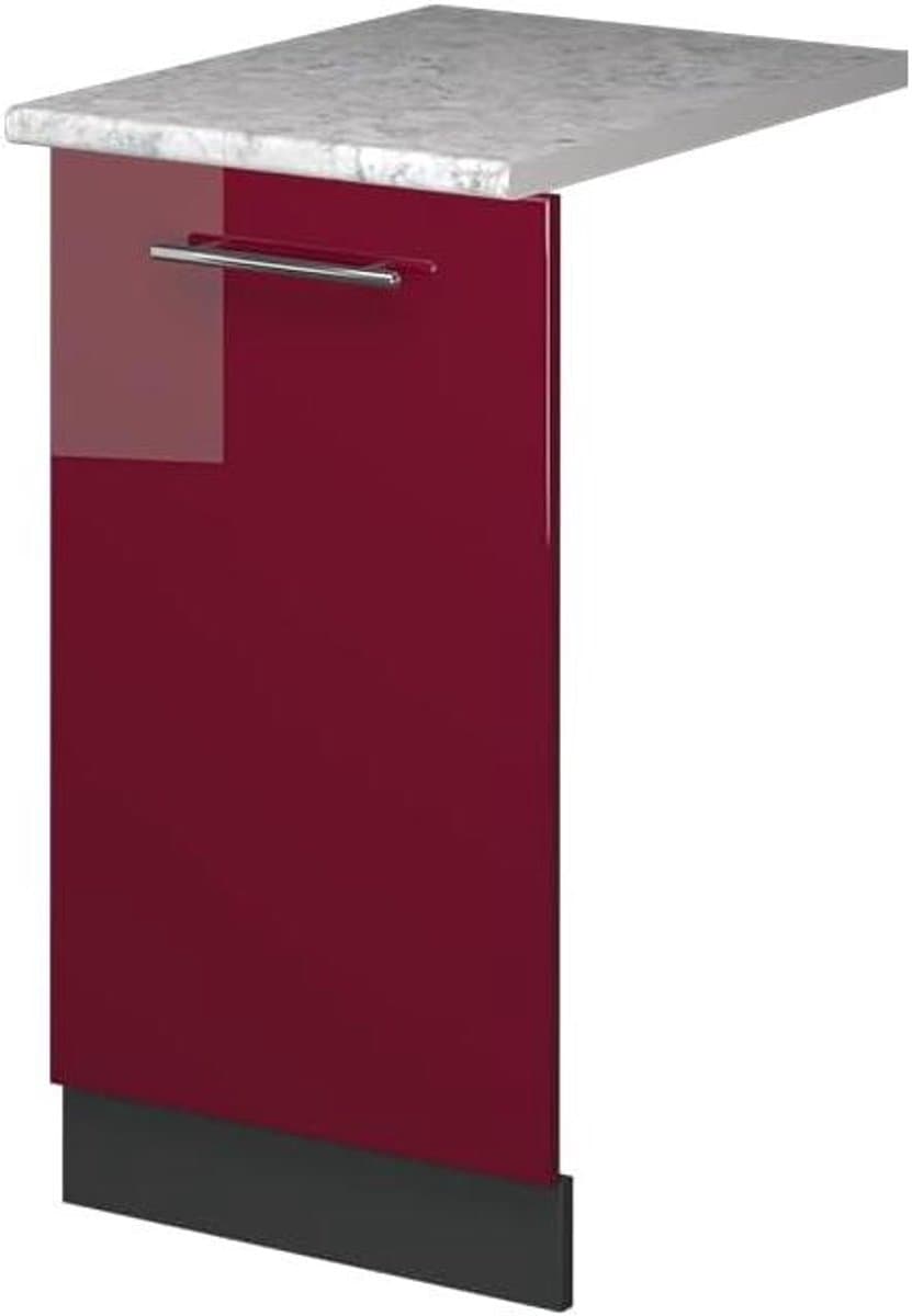 Vaatwasserpaneel - Keukenfront - Keuken Integratie - Zachtsluitend - 45 cm breed - Bourgogne hoogglans — afbeelding 1