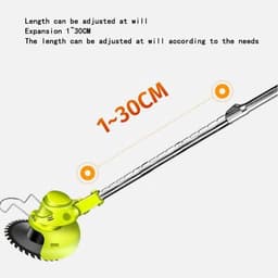 Handmaaier - Kleine grasmaaier - Tuinonderhoud - Oplaadbare batterij - 3.5 kg - Groen — thumbnail 2