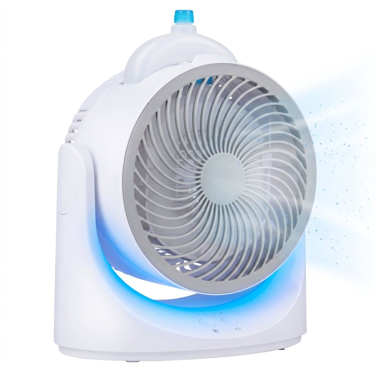 Lomera USB Ventilator - Tafelventilator - Mini Ventilator - Luchtkoeler - Aircooler - Bureau Ventilator - Draagbare Ventilator - LED Verlichting - Koelelement - Handventilator - Desktop Ventilator - Mini Fan - Cooling Fan — afbeelding 1