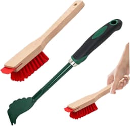 Grasmaaier reiniger - Schrobborstel dek - Onderhoud tuin - Met schraper - 32 cm - Meerkleurig — thumbnail 5