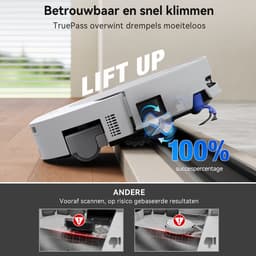ECOVACS DEEBOT T90 OMNI – Robotstofzuiger – OZMO Roller dweil – 30.000 Pa –ZeroTangle 4.0 Anti-tangle –AIVI 3D obstakelvermijding–Zelfreinigend– Voor harde vloeren & tapijt–Wit–T80 Upgrade–1000ml Schoonmaakmiddel — thumbnail 2
