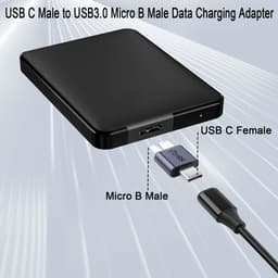 Dailygoods - USB C naar Micro B Adapter voor Externe Harde Schijf — thumbnail 4