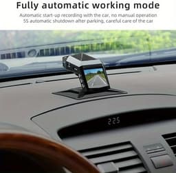 4K+1080P 3-kanaals dashcam voor auto's, camera voorzijde & ingebouwde camera achterzijde, 3,0" scherm, 170° groothoek, 4K-dashboardcamera-recorder — thumbnail 3