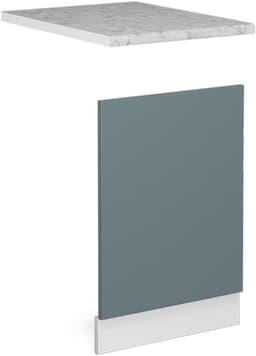 Vaatwasserpaneel Keuken - Frontpaneel Inbouw - Keuken Opknappen - Vlekbestendig Materiaal - 45 cm Breed - Blauw-grijs — thumbnail 1