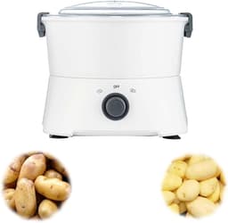 Elektrische Aardappelschiller - Automatische Schilmachine - Snel Groenten Schillen - Eén Knop Bediening - 1 kg in 3 min - Wit — thumbnail 4