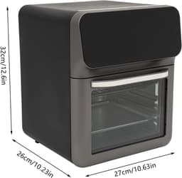 Elektrische Oven - Heteluchtfriteuse Stoom - Snel Koken - Visueel Touchscreen - Compact Formaat - Zwart — thumbnail 5