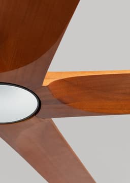 CREATE - Stille plafondventilator van 100% hout 40W (Ø165cm) - Met licht LED - Afstandsbediening - 6 snelheden - Programmeerbaar - WIND INDUSTRIAL WOOD — thumbnail 2
