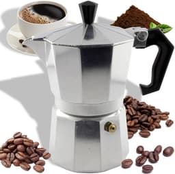 Dailygoods- Espressomachine Aluminium 600 ml - Koffiezetapparaat - Percolator - Gasfornuis - Duurzaam - Milieuvriendelijk - Koffiezetter — thumbnail 1