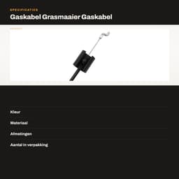 Dailygoods- Gaskabel Vervangen 55 inch - Controle Kabel - Universeel - Geschikt voor Grasmaaiers - Onderdeelnummers 427497/532427497 - Schokbestendig - Besturingskabel — thumbnail 3