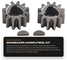 Dailygoods- Aandrijfwiel Kit 8-Delige Set - Tandwielen - Clips - Transmissiesleutels - Compressieveren - Reserveonderdeel - Grasmaaier Onderdelen — thumbnail 5