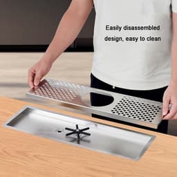 Glazen Spoelmachine - Bekerreiniger Bar - Snel Glazen Reinigen - 304 Roestvrijstaal - 60 x 20.5 cm - Zilver — thumbnail 4
