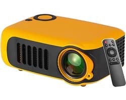 Projector voor mobiele telefoons, 1080p HD-weergave, afstandsbediening, draagbaar / 17 x 16 x 8,5 cm, 1000 lumen, HDMI-compatibel, voor livestreaming, woonkamer en camping.