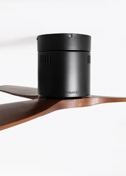 CREATE - Plafondventilator silent 100% hout 40W (Ø112cm) - Geen licht - Controller voor wandmontage + Afstandsbediening - 6 snelheden - Programmeerbaar - WIND CALM NATURAL WOOD — thumbnail 2