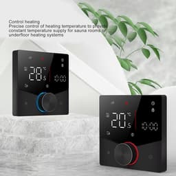 Slimme thermostaat - Digitale regelaar - Verwarming regelen - Wifi connectiviteit - 86x86mm - Zwart — thumbnail 5