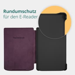 PocketBook Verse Pro e-reader Azure – 6 inch – 16 GB – waterdicht + Zwart Wit Ruiten Hoesje – voordeelbundel — thumbnail 4