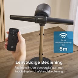 Dimplex FlexBlade Ventilator Bladloos – Oscillerende Tafelventilator - 180° Kantelbaar - 5 Snelheden & Timer - 20m Bereik – Waaier (36dB) - Magnetische Afstandsbediening — thumbnail 4