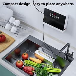Vaatwasser in gootsteen - Keuken reiniger - Hygiënisch reinigen - Sonische trillingstechnologie - 360W - Zilver — thumbnail 4