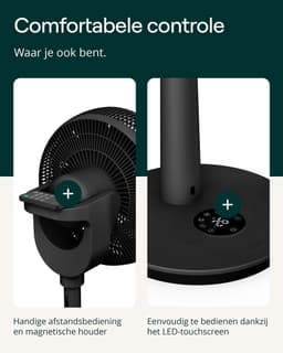 Duux Whisper 3 Statiefventilator - Zuinige Ventilator met 26 snelheden, Timer en Nachtmodus - In hoogte verstelbaar (73-95cm) - Horizontale + verticale oscillatie - Zwart — thumbnail 3