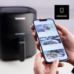 Airfryer Zonder Olie - Hete Lucht Frituur - Gezond Frituren - 8 Programma's - 5.5 Liter - Zwart — thumbnail 4