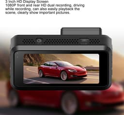 Cosensi - Dailygoods - Dailygoody - Dual Dash Cam - Auto Camera - 1080P Full HD - 3 Inch LCD-scherm - Bewegingsdetectie - G-sensor - Parkeermodus - Voor Auto's — thumbnail 2