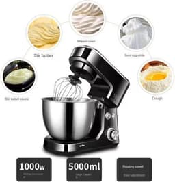 Keukenmachine - Deegmixer Garde - Bakken en Koken - Krachtige 1000W Motor - 5L Kom - Wit — thumbnail 3
