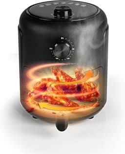 Heteluchtfriteuse - Mini oven - Gezond Frituren - 8 Functies - 2.3 Liter - Zwart — thumbnail 3