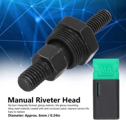 Rivet Nut Gun-kop - M6 Draadvervanging - Hoogwaardig materiaal - Zwart - Rivet Gun Gereedschap - Geschikt voor handmatig gebruik - Kwaliteit — thumbnail 3