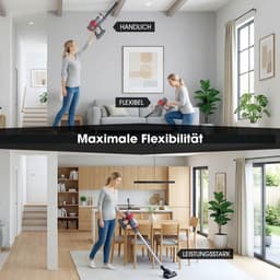CLEANmaxx 2-in-1 accu-cycloonstofzuiger, draadloze hand- en vloerstofzuiger met sterke 22,2 V Li-ion accu, tot 38 minuten looptijd en 12 kPa zuigvermogen, EPA-11-filter en 800 ml capaciteit — thumbnail 2