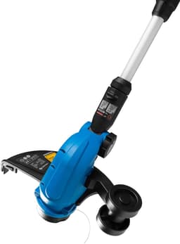 Accu grasmaaier - Tuinmaaier trimmer - Gazon onderhoud - 3-in-1 functie - 30 cm maaibreedte - Zwart blauw — thumbnail 4