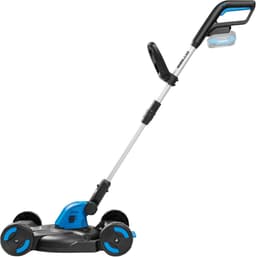 Accu grasmaaier - Tuinmaaier trimmer - Gazon onderhoud - 3-in-1 functie - 30 cm maaibreedte - Zwart blauw — thumbnail 2