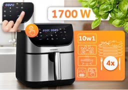 Berdsen BD-659 Serie - Airfryer - 1700W - 8L - Zilver — thumbnail 3