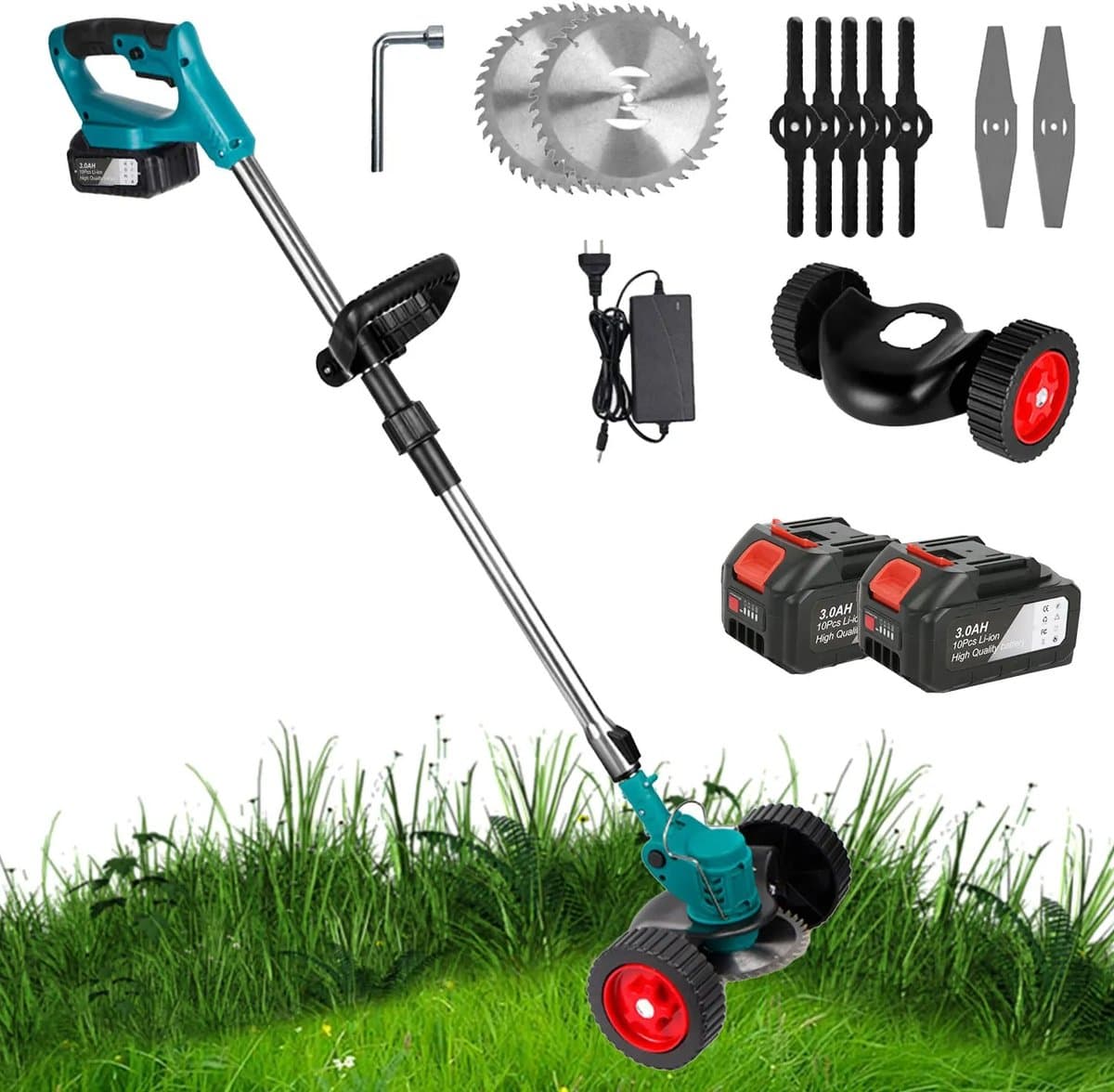 Innovastore Draadloze Elektrische Grasmaaier - Grasmaaier - Trimmer - Tuingereedschap - 3-in-1 Veelzijdige Snijder- 1500W — afbeelding 1